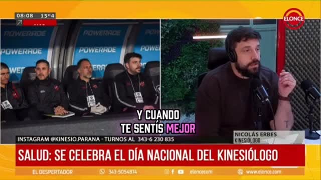 Sesión de rehabilitación deportiva en Kinesio Paraná